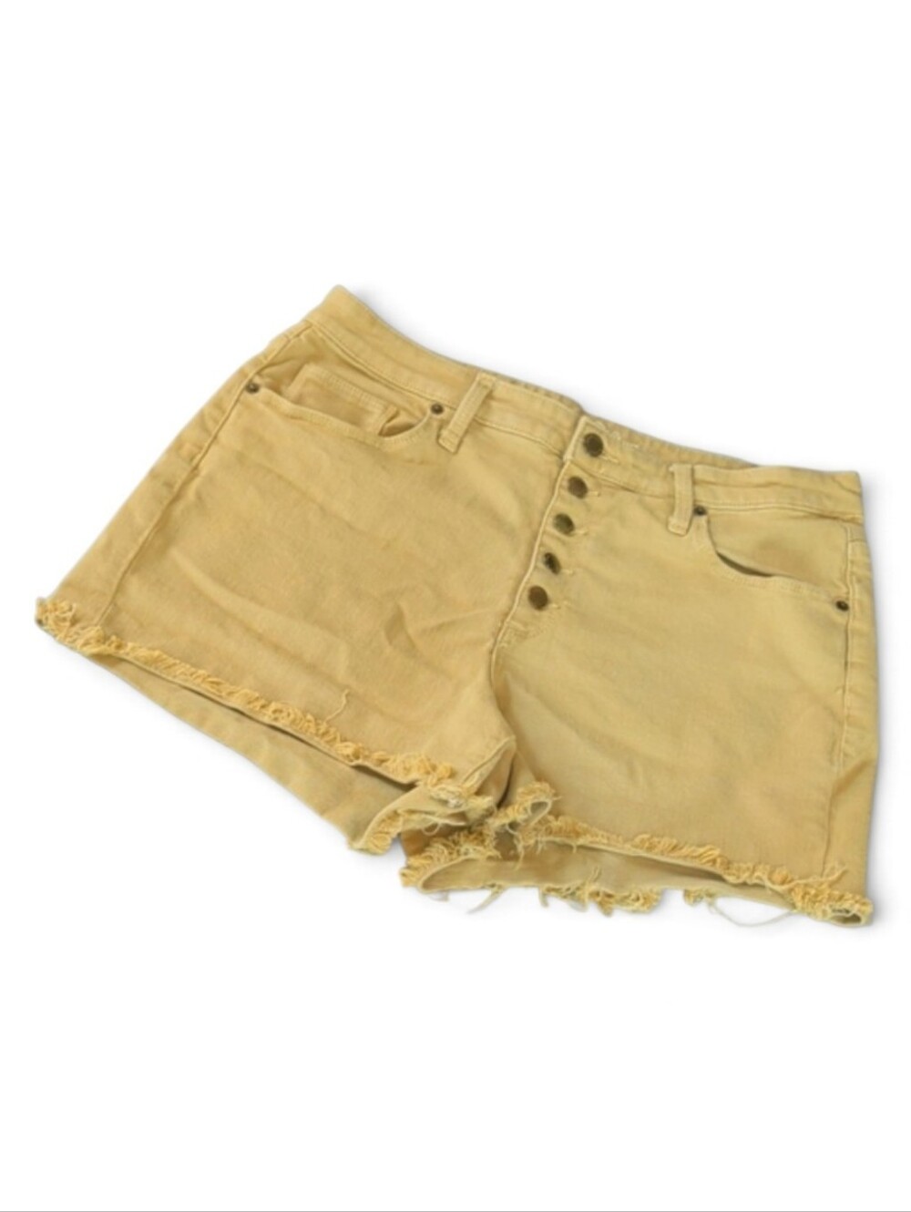 Universal Thread, Mustard Yellow Button Fly Jean Shorts. Sz12